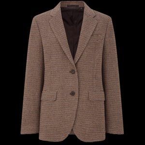 Uniqlo Wool Brown Tweed Blazer - Medium